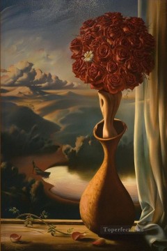 rose awaiting surrealism roses nude Oil Paintings